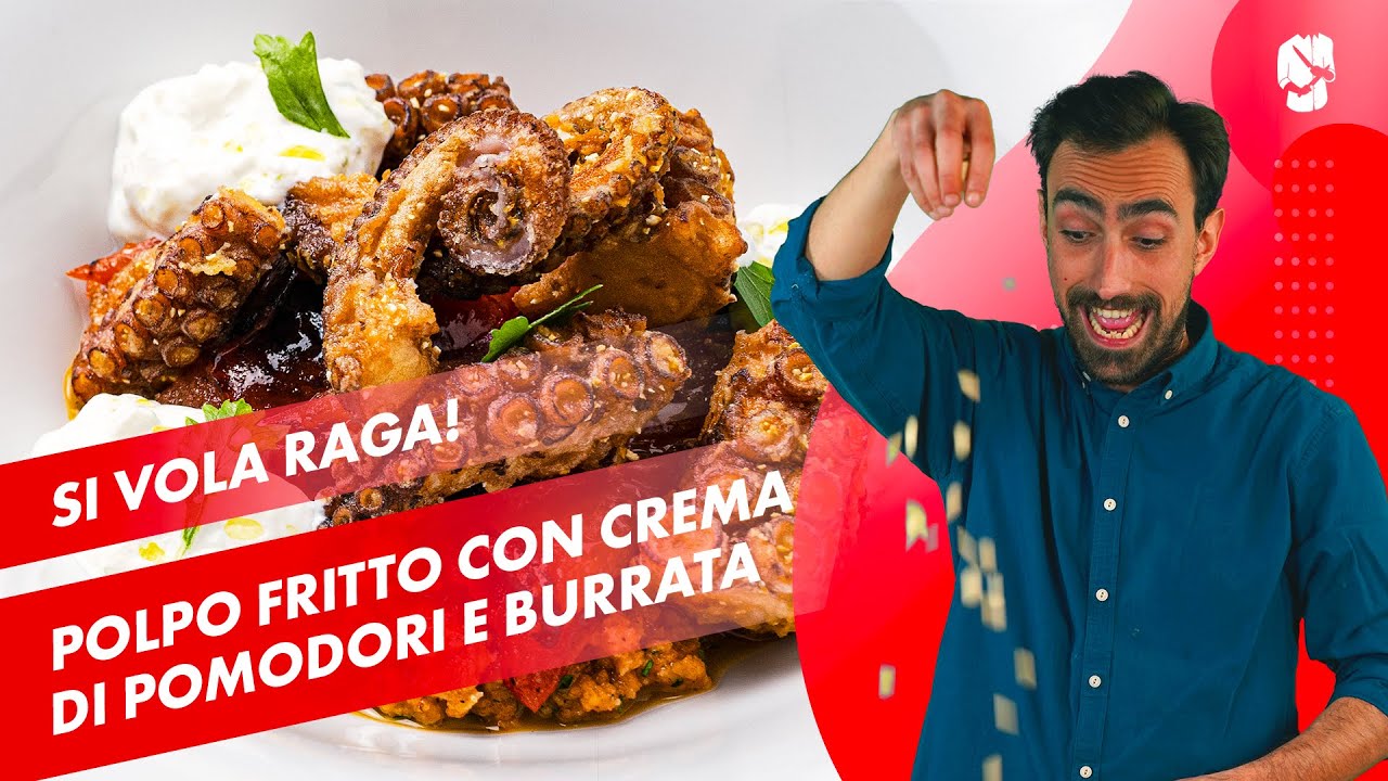 Polpo croccante e burrata DEVASTANTE! 🛫
