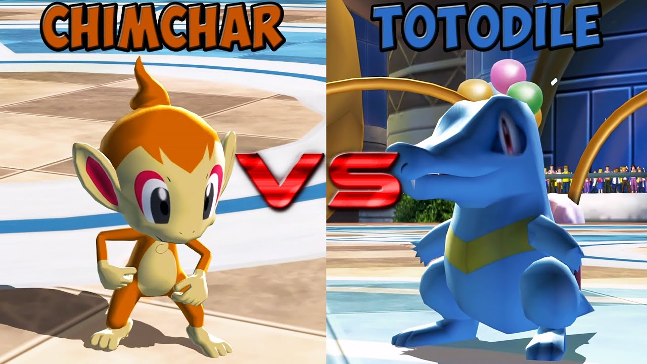 Pokemon battle revolution - Chimchar vs Totodile