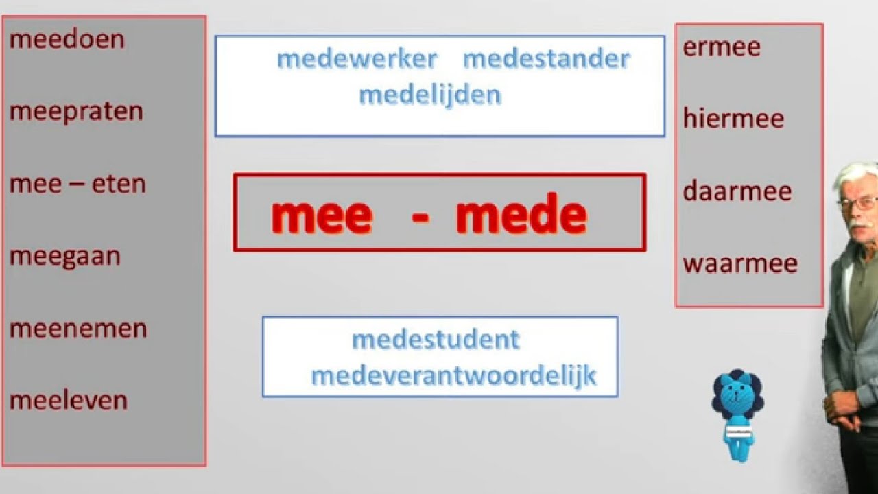 niveau A1/A2/B1: de woordjes mee en mede