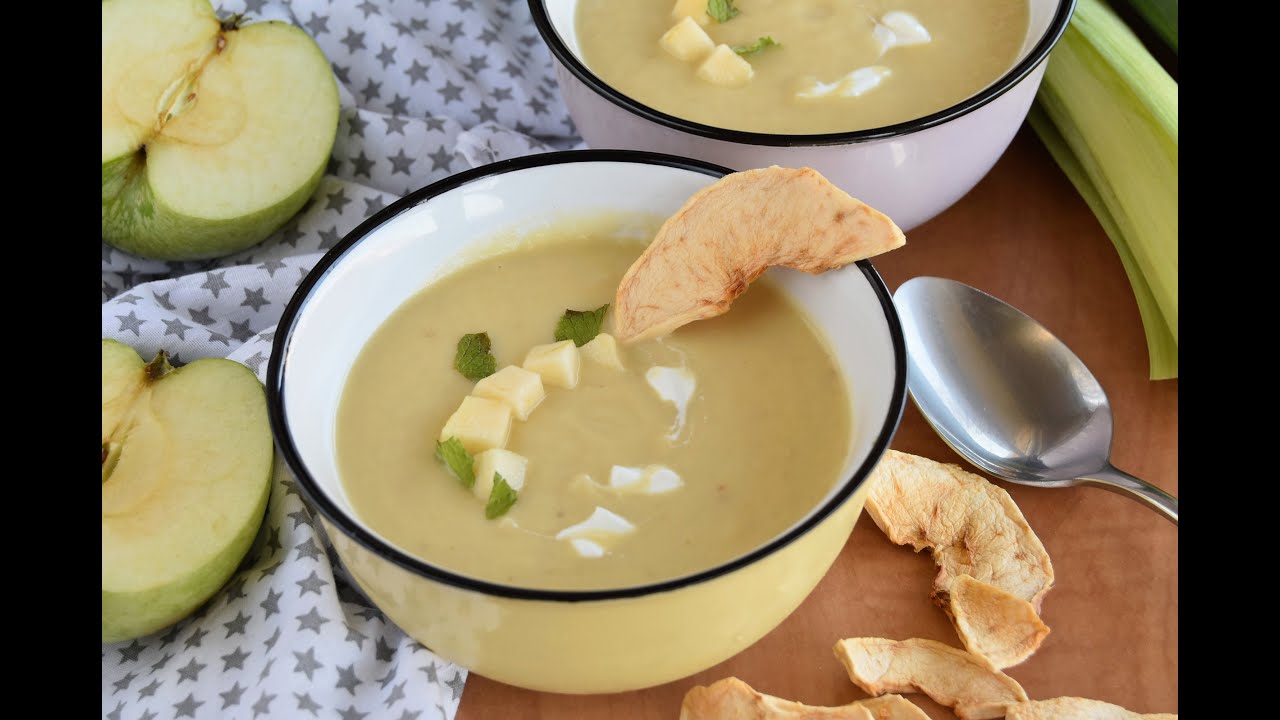 Vichyssoise de manzana o crema de manzana y puerro