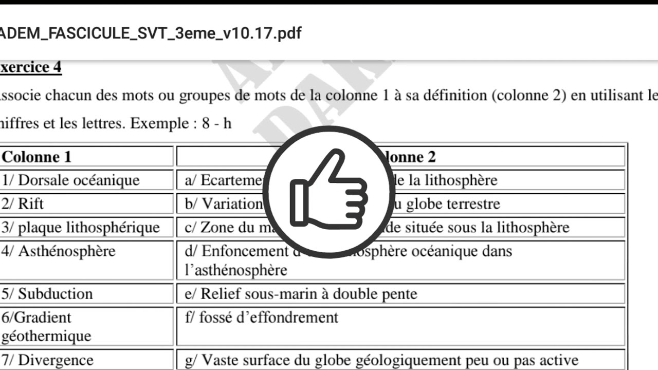 Svt#3eme_geologie_exercice_tectonique des plaques.