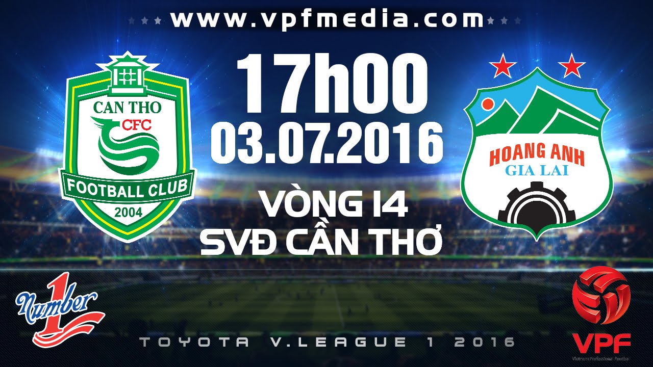 XSKT CẦN THƠ VS HAGL - V.LEAGUE 2016 | FULL