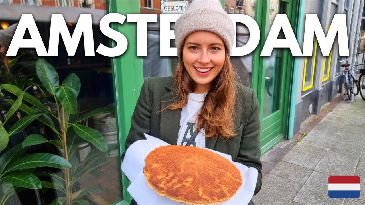 Trying the BEST Dutch Street Food in AMSTERDAM: XXL Stroopwafel, Legendary Cookies, Saucy Fries