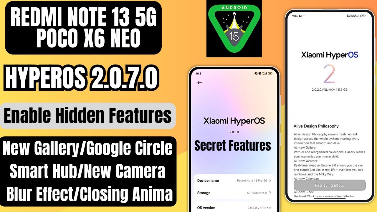 Redmi Note 13 5G HyperOS 2.0.7.0 Secret Features Enable Now, New Camera/Smart Hub/Ai CTC/Closing Ani
