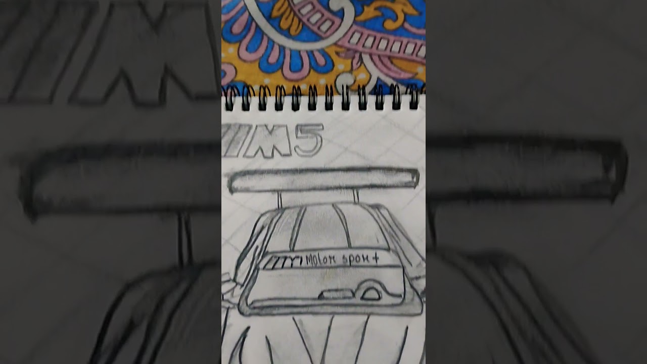 BMW M5 #sketch #piku arts.                                 ☠️
