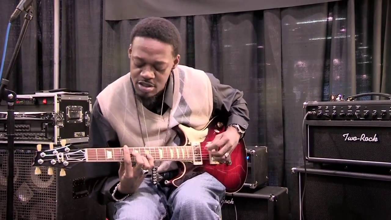 NAMM '12 Premier Builders Guild Booth  Eric Gales Two Rock Amplification   Clip 2