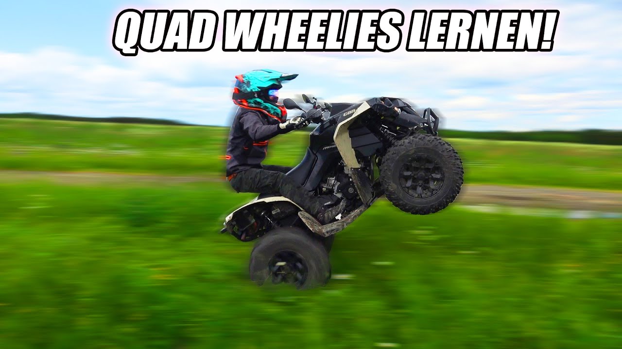 Wie SCHWER ist es  WHEELIES mit dem QUAD zu MACHEN? (Automatik ATV WHEELIE)