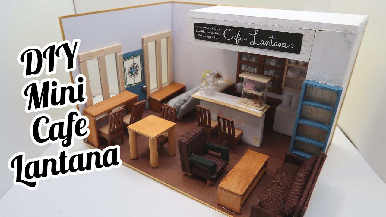 DIY miniature Cafe Lantana | Speed build from scratch