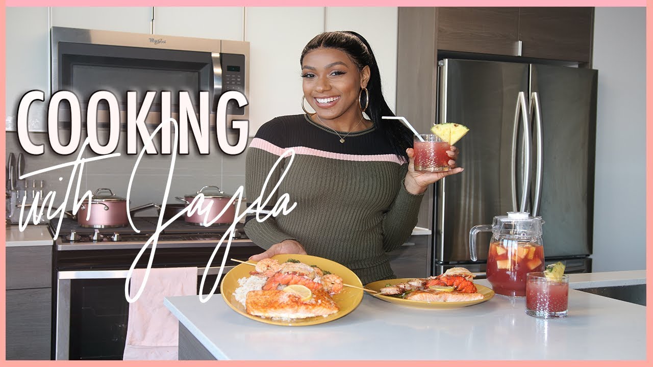 COOK WITH ME! HOW TO MAKE LOBSTER TAIL,SALMON,SHRIMP,BROCCOLI AND RICE! | Jayla Koriyan TV