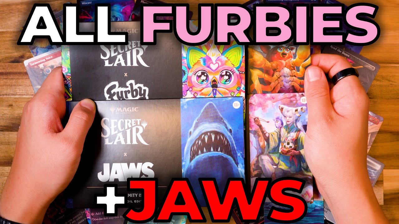 Распаковка всех Furby + JAWS Secret Lair Drop в радужной фольге &mdash; Secret Scare Superdrop 2025