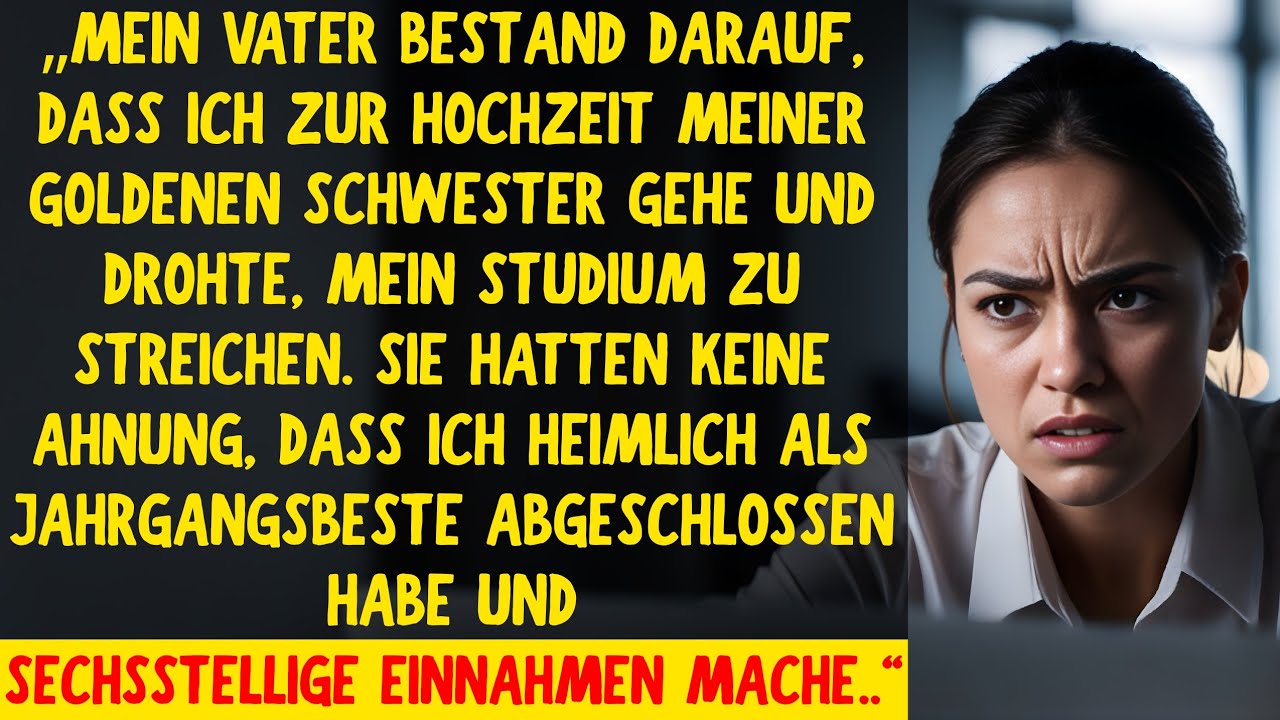 Mein Vater drohte, mein Studium zu streichen, wenn ich nicht zur Hochzeit meiner Schwester gehe...