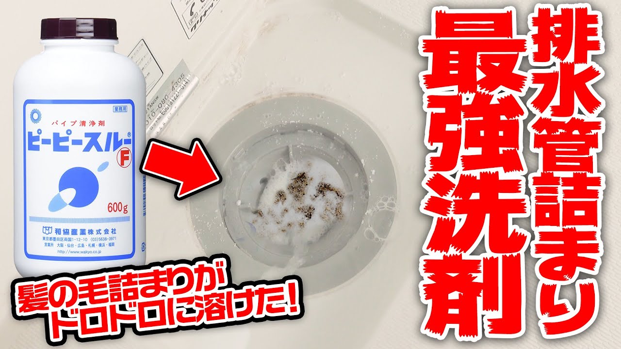 業務用洗剤で排水管の詰まりを除去したら大変な事に！！【ピーピースルー】