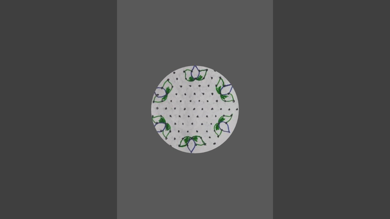 flower kolam design with dots #live #rangoli