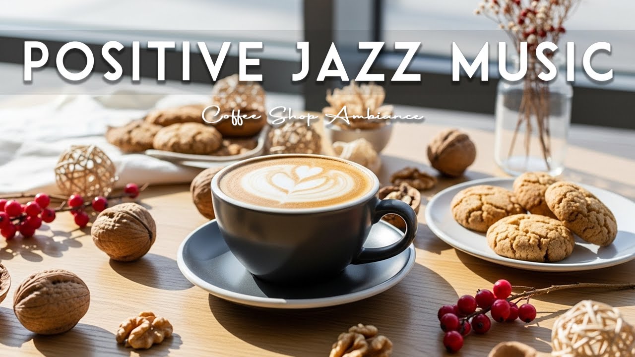Positive Jazz Music ☕ Coffee Shop Ambiance | Positive Bossa Nova Instrumental for Studying