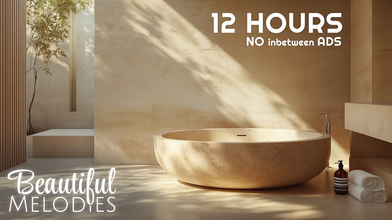 Calming Piano Tunes 🌿Calmness Relaxing Spa Water Sounds for Peaceful Meditation & Stress Relief