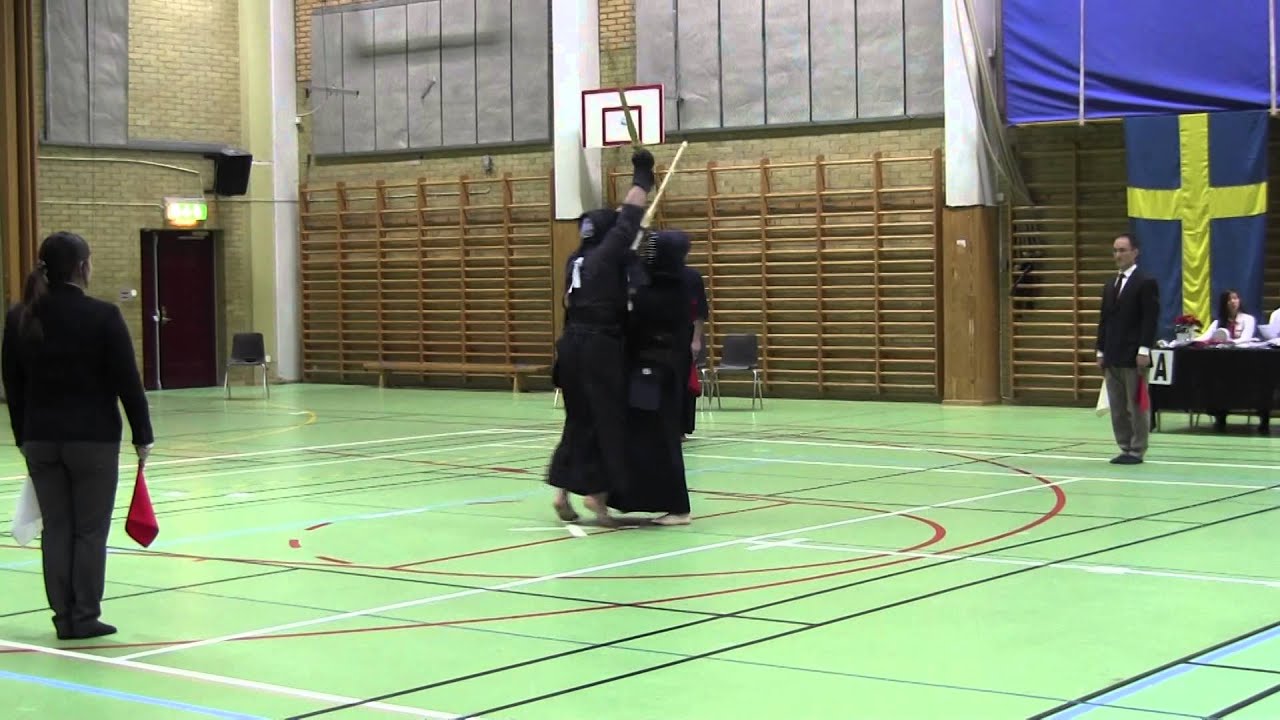 Kendo SM 2014, Men, Pool - R.Watanabe(Red) vs T.Ahlén(White)