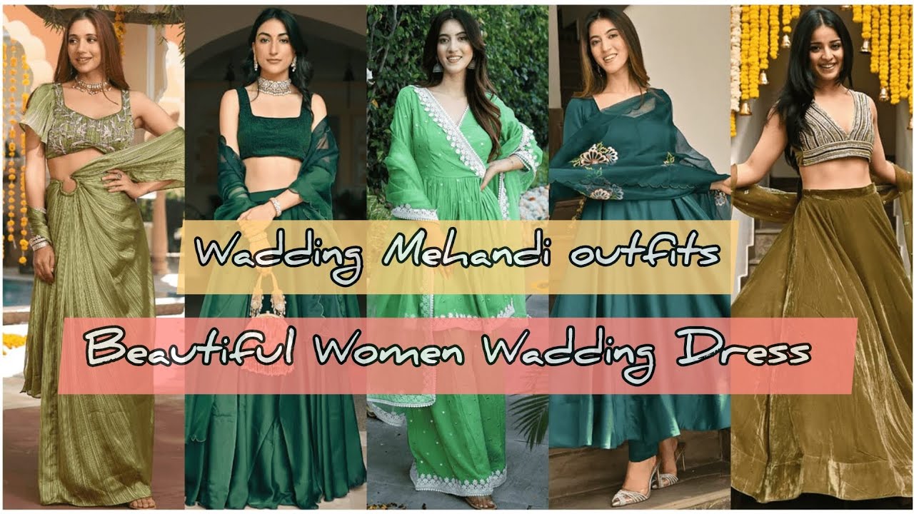 (Wadding Mehandi outfits )/ Beautiful Women Wadding Dress 👗
