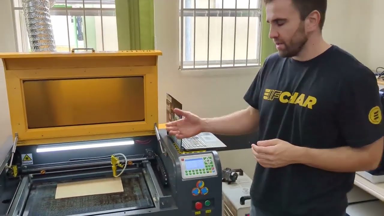 Tutorial de uso - Cortadora a laser Delta CNC - IFMaker Charqueadas