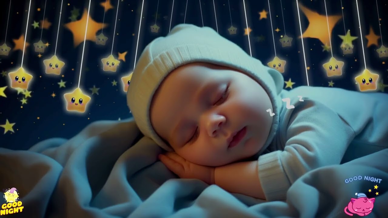 Relaxing Baby Sleep Music ✨ Mozart & Brahms Lullaby 🎶 Sleep Instantly 🌛 Ease Insomnia Quickly