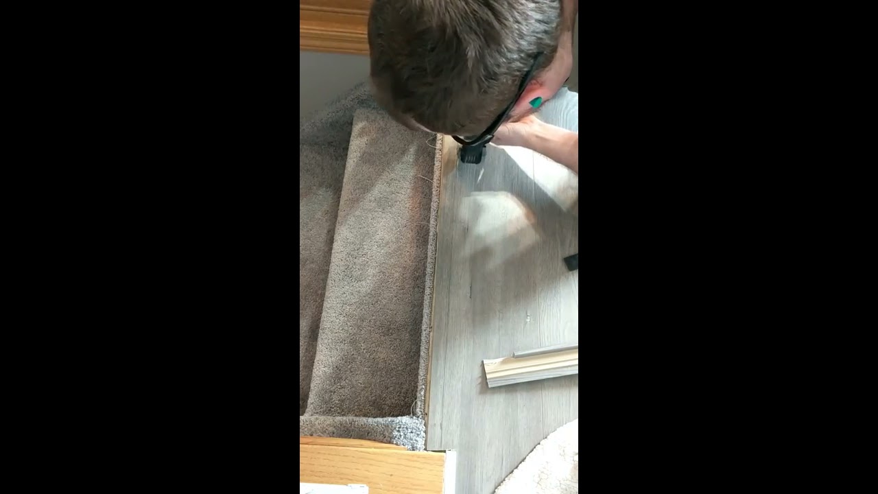 How to transition from laminate to carpet stairs. Link to parts or accessories below!