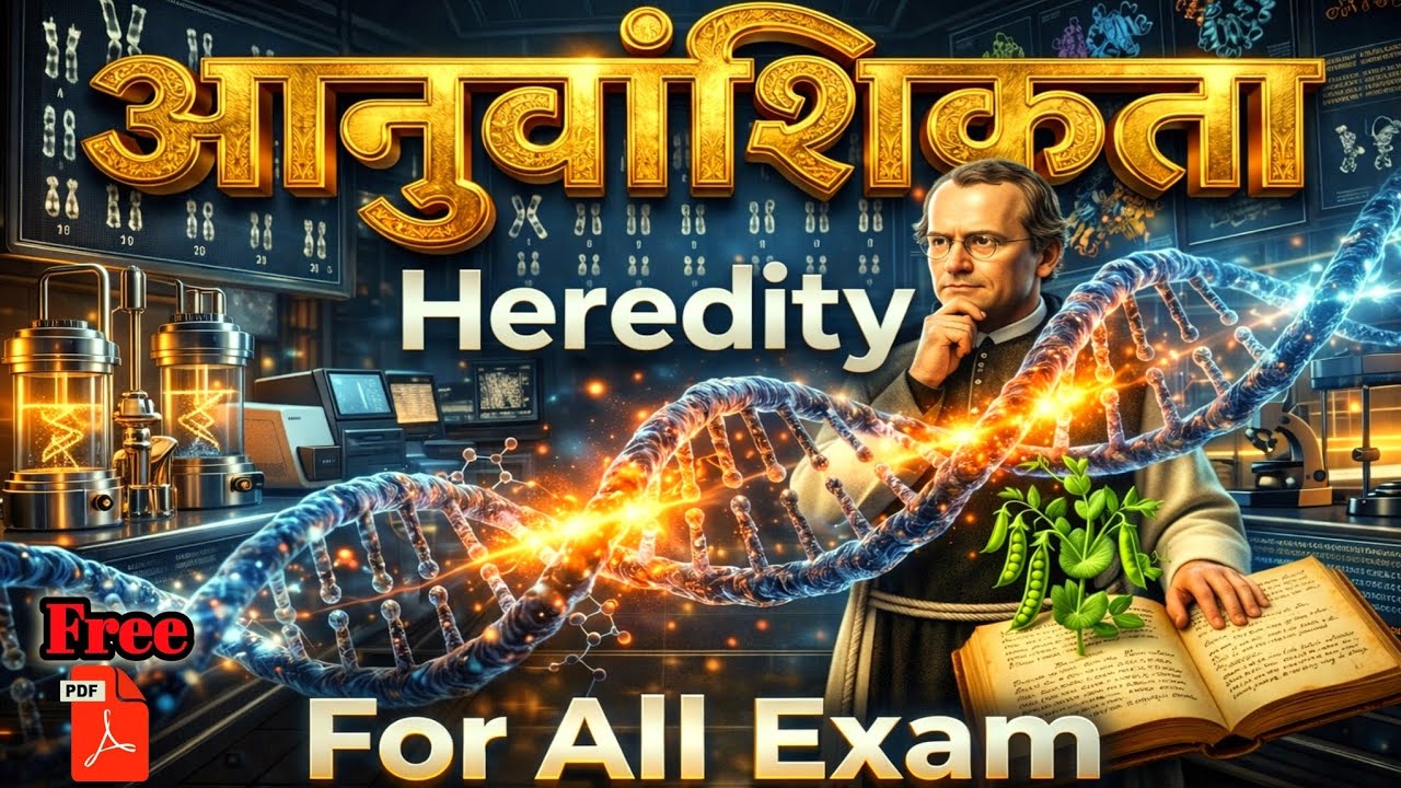 आनुवांशिकता (Heredity)| Biology|NCERT|Aanuvanshikta|Greoger John Mendal|Free PDF| For All Exam 