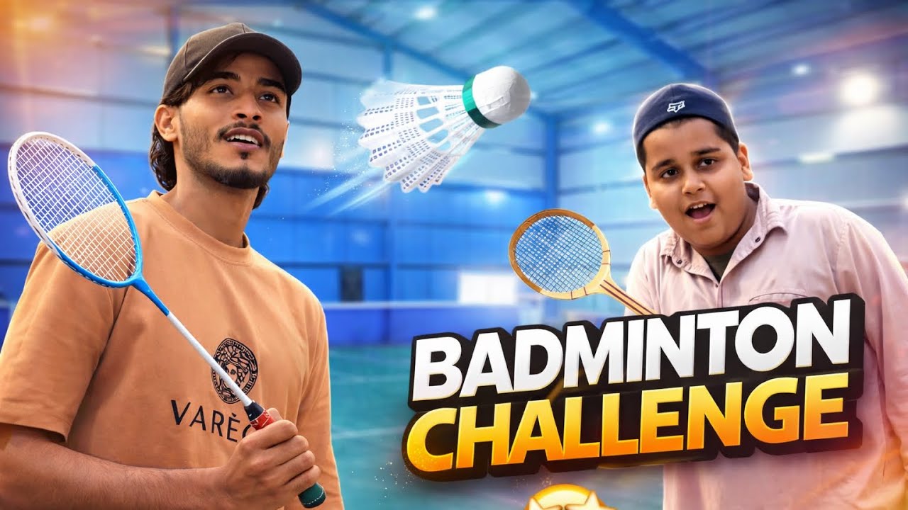 Ground Me Badminton Challenge  😂 || Me Har gaya😭😂 || Full Fun 😩
