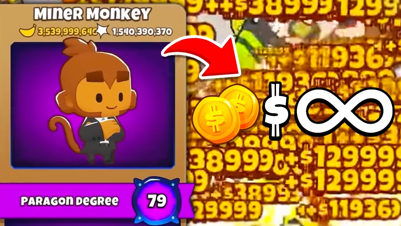 The INFINITE Miner Monkey in BTD 6!