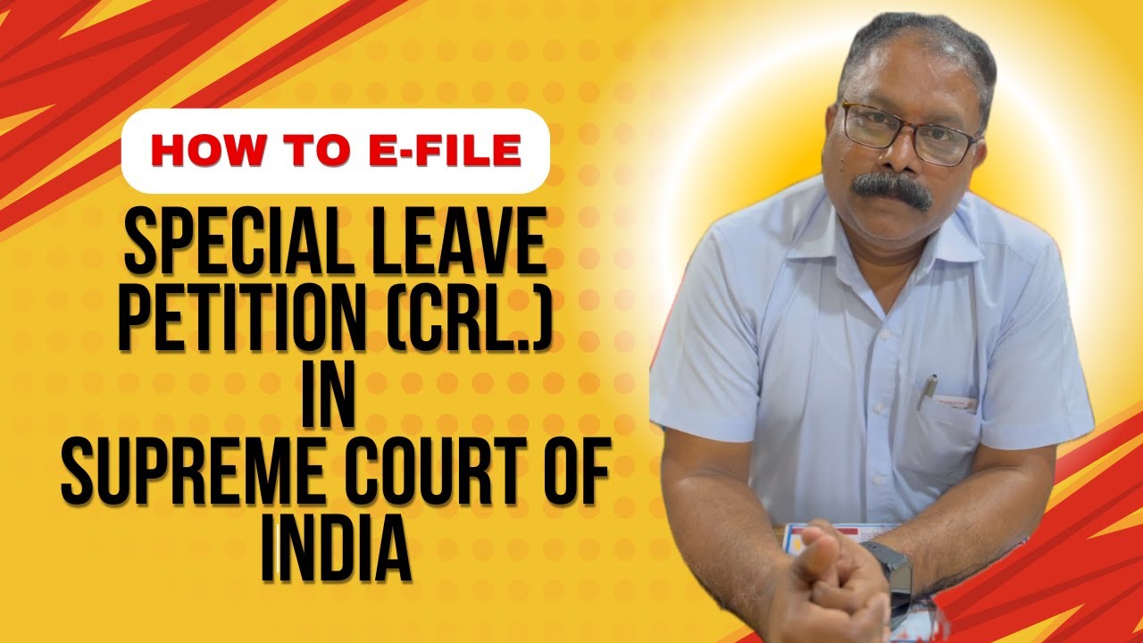 How to e-file a Special Leave Petition (Crl.) in Supreme Court of India | E-FILING GUIDE