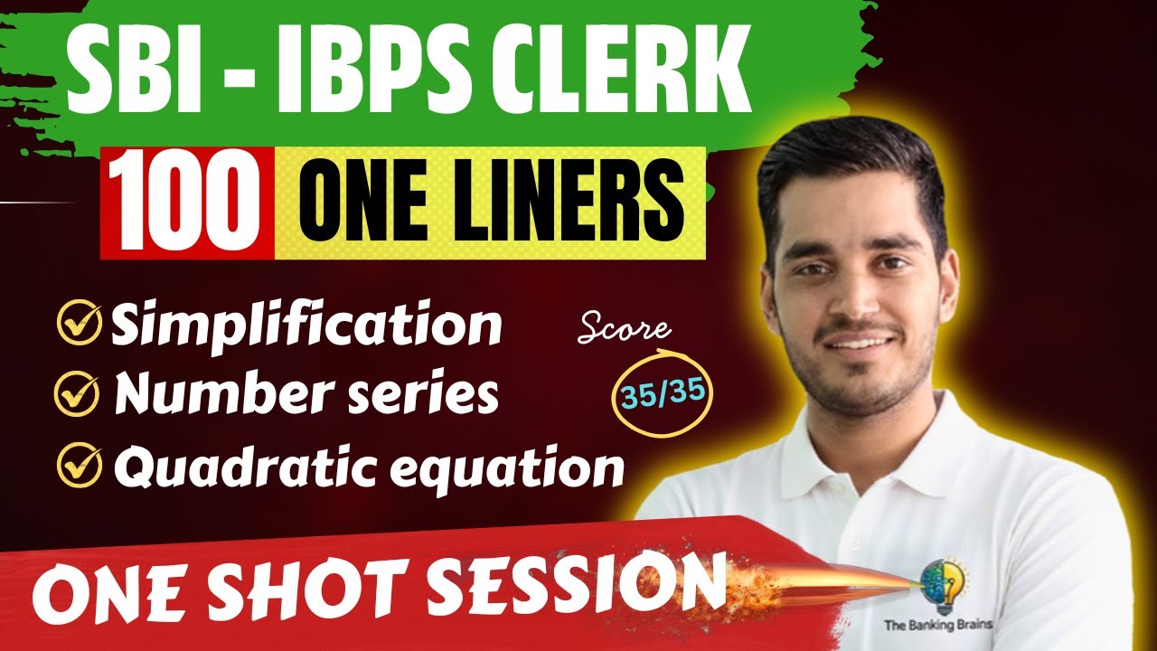 Most Expected 100 One Liners 🚀 for SBI & IBPS Clerk 2025