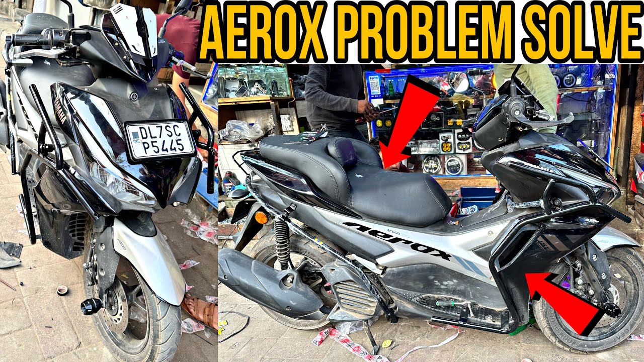 Aerox 155 ladies footrest installation | Aerox Crash guard installation | Aerox Modified ❤️