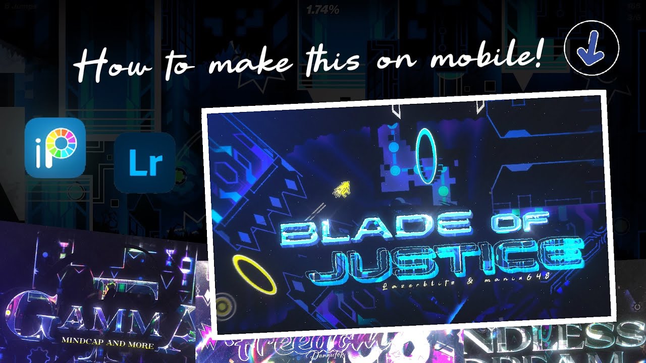 How I make my Thumbnails on Mobile! | A free guide to mobile thumbnail making for Geometry Dash