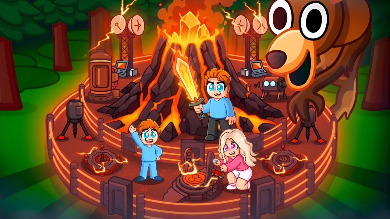 Vi Byggde Den SÄKRASTE VULKAN BASEN i 99 Nights In The Forest!