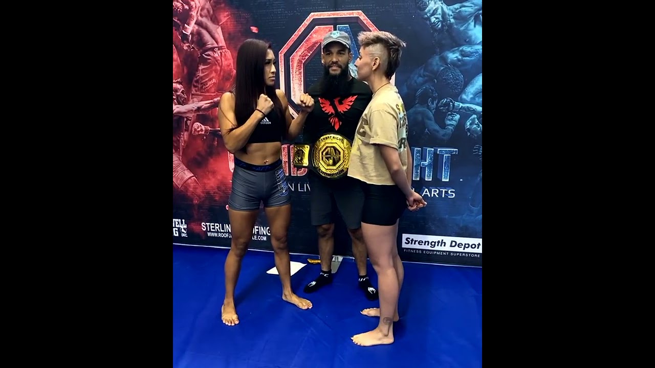Aysia Cortez vs. Ashley Molina - Weigh-in Face-Off - (Combat Night: Broward) - /r/WMMA