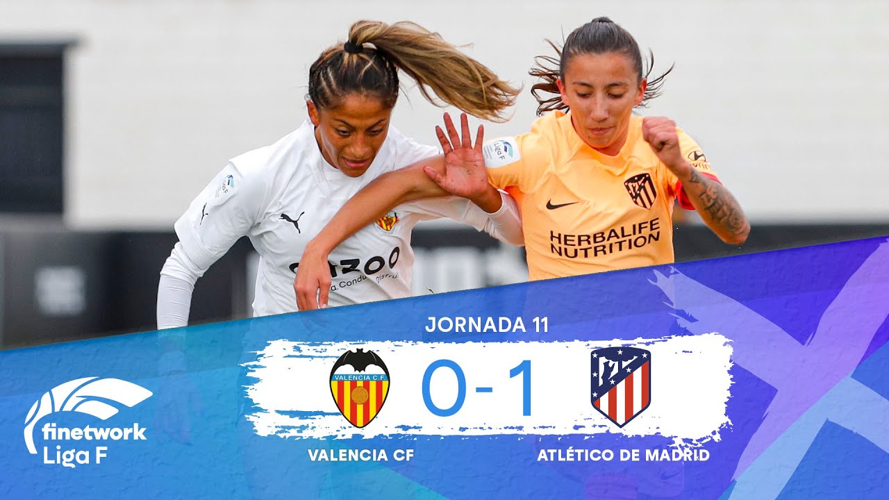 RESUMEN Y GOLES VALENCIA CF vs ATLÉTICO DE MADRID FEMENINO | JORNADA 11 | LIGA F