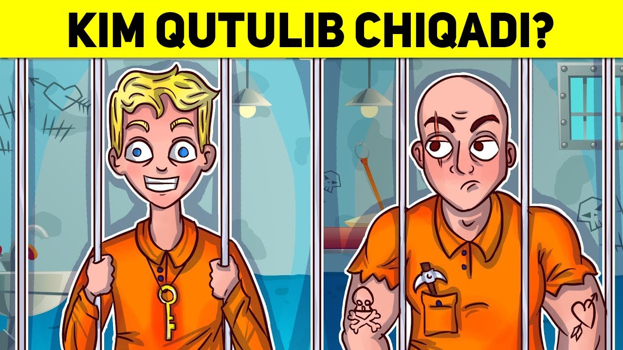 KIM QUTULIB CHIQADI? YANGICHA MANTIQIY SAVOLLAR TO'PLAMI SIZ NECHTASIGA JAVOB BERA OLASIZ?