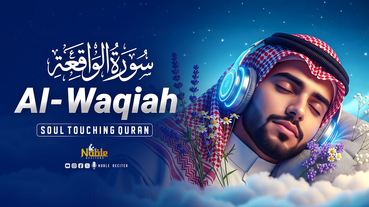Surah Al Waqiah سورة الواقعة | Tranquil Quran Recitation for Peaceful Sleep | Noble Reciters