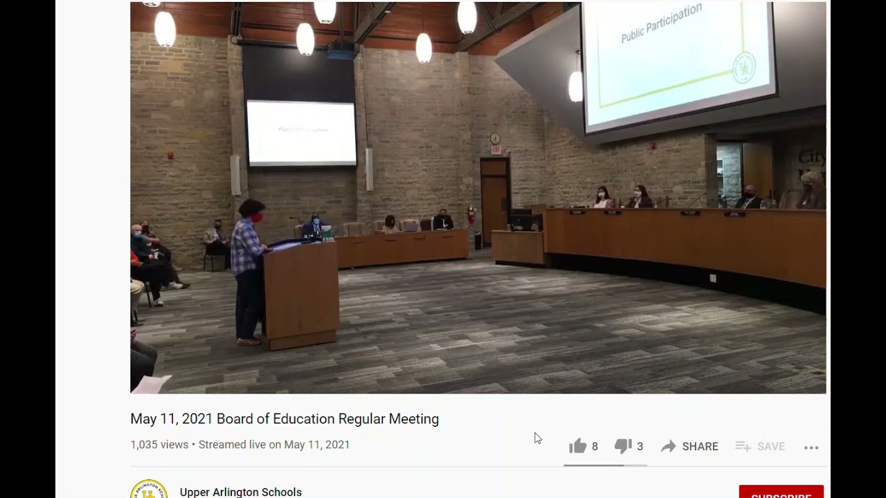 Upper Arlington School Board Meeting May 11, 2021