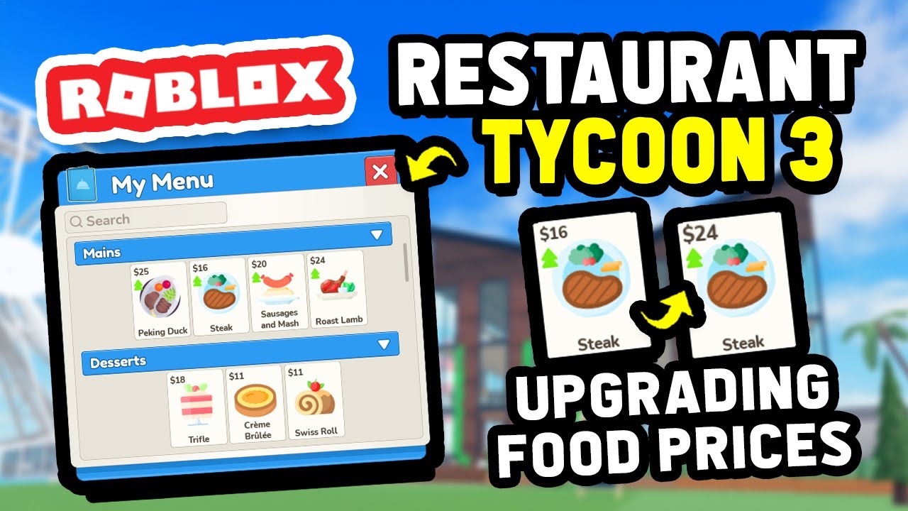 How to Make FOOD EXPENSIVE for MORE MONEY!! in Restaurant Tycoon 3