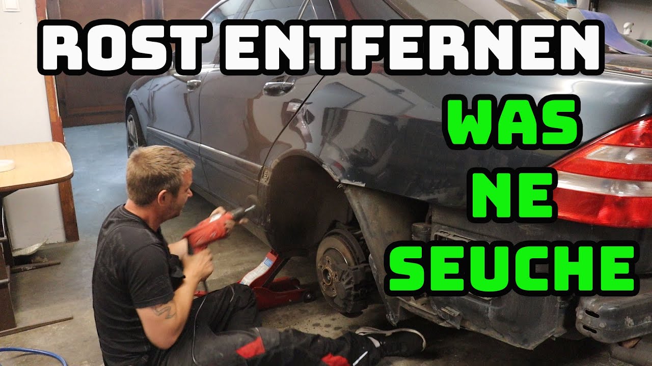 Rostbehandlung Auto (Mercedes W220) 💪 entlacken, schleifen, spachteln, grundieren und Lackieren😤
