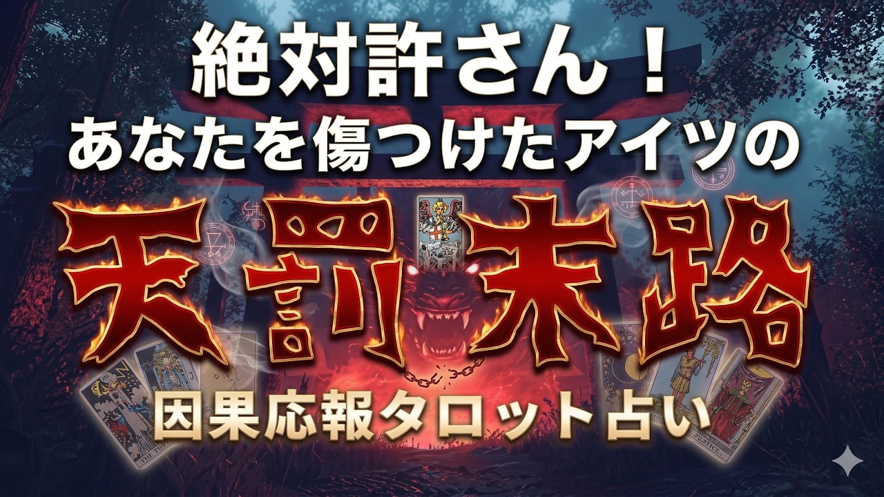 【💢絶対許さん⚡】あなたを苦しめた“あの人”の地獄行きルートとは？【因果応報タロット🔮】