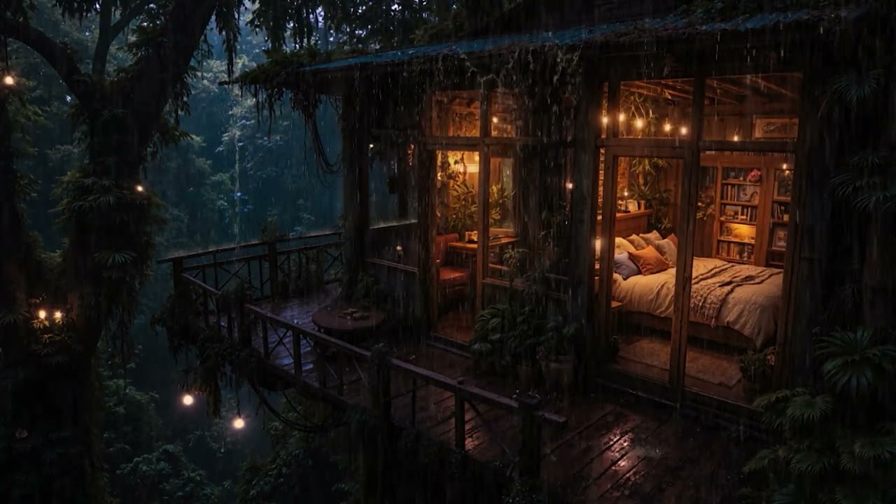 8 Hours Calm Rain Atmosphere | Peaceful Sleep, Yoga & Inner Stillness 🕯️🌧️