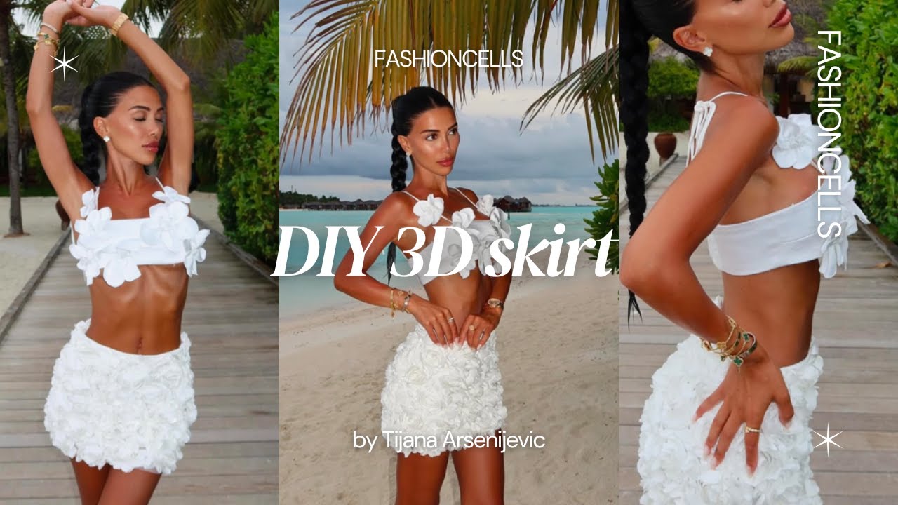 DIY 3D Flower Skirt | Easy Tutorial Using a Basic Pattern
