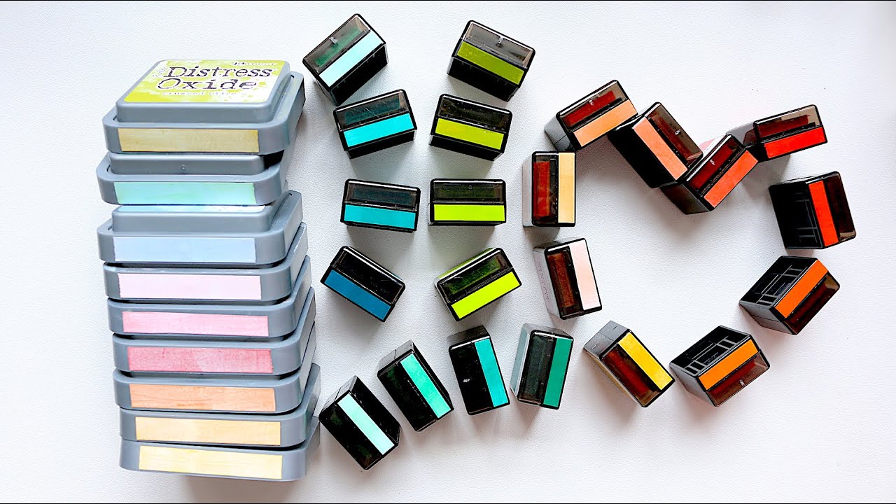 Organised Art Supplies: Ink Pad Colour-Swatch-Sticker | Demo