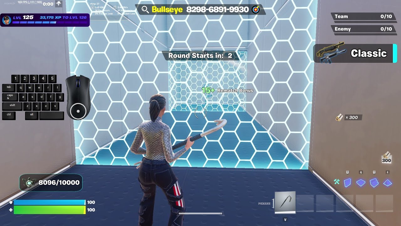 keyboard ASMR⌨️ Fortnite Piece Control 1v1 🎯Gameplay (120FPS)