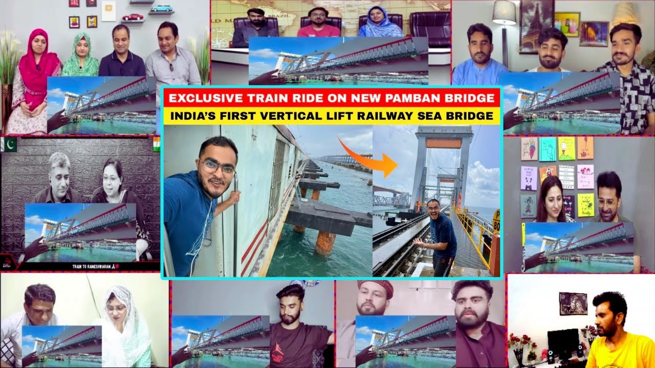 Exclusive FIRST TRAIN Ride on New PAMBAN BRIDGE | Train To Rameshwaram 🙏🏻❤️| PAKISTANI REACTION
