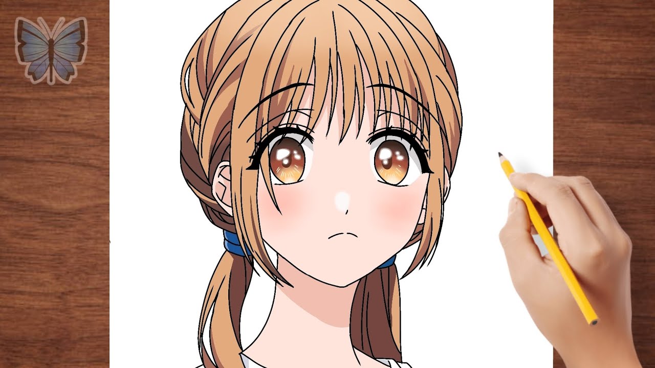 How to Mari Asaka from With You, Our Love Anime Simple Steps Easy Drawing