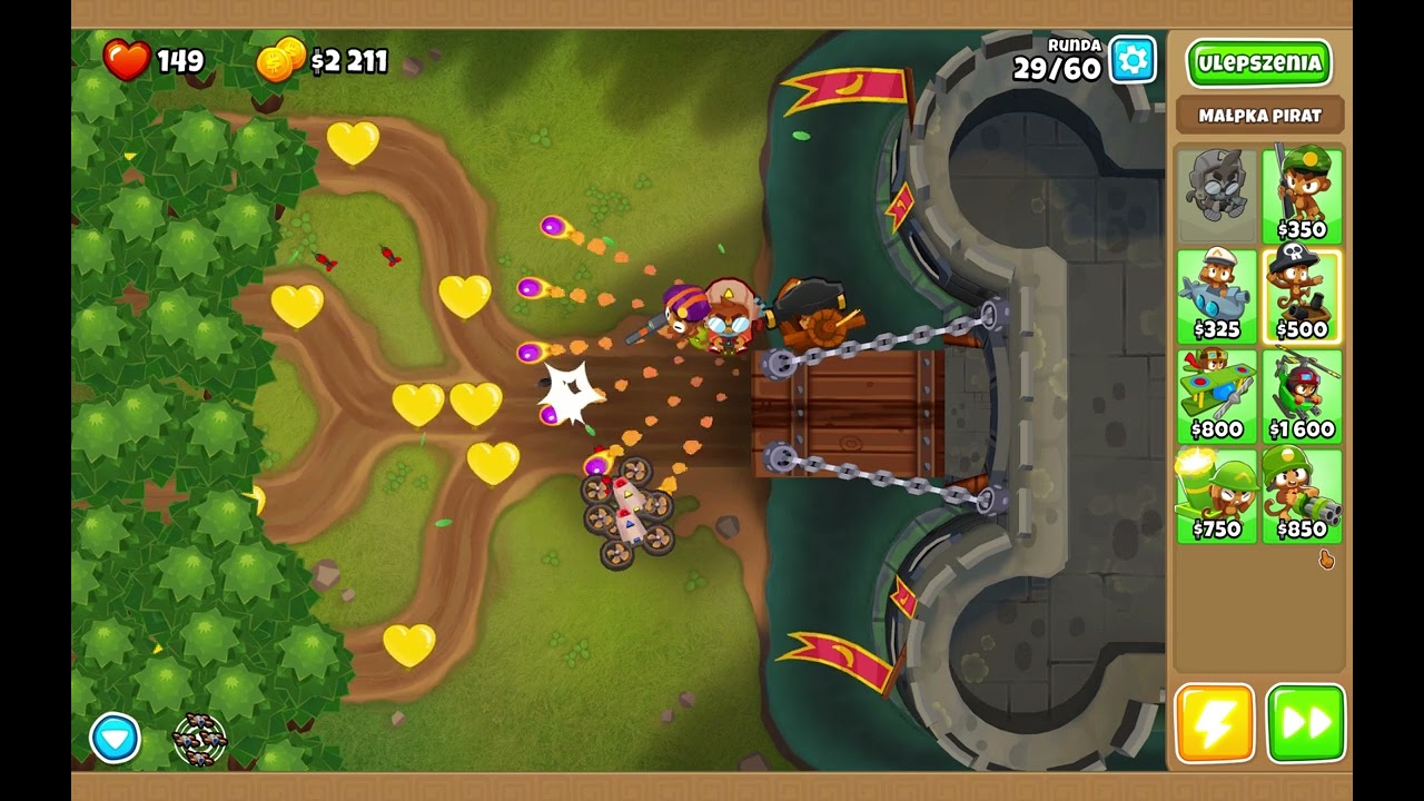 BloonsTD6 Mroczny Zamek [Umiarkowany][Tylko Militarne] Porażka  :/