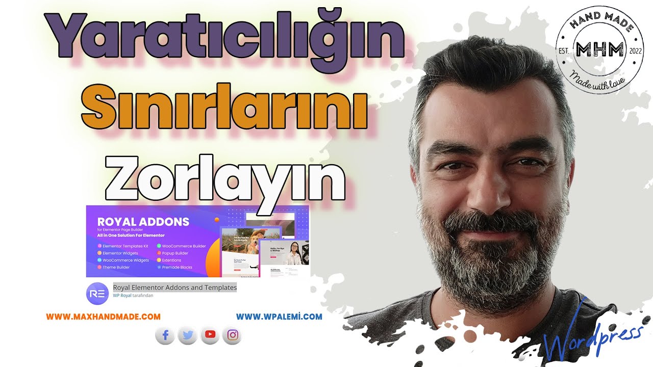 Wordpress Portfolio Sitesi Ücretsiz Nasıl Yapılır - Royal Elementor Addons and Templates