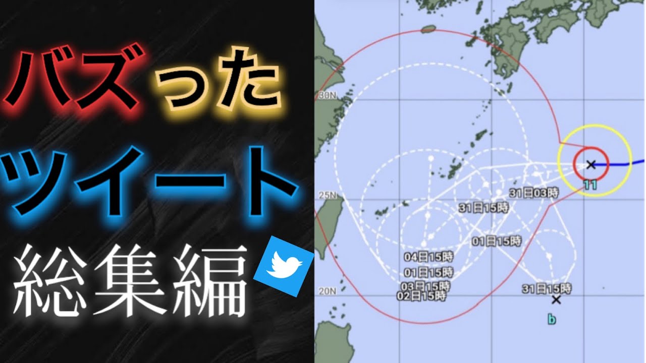 【総集編】Twitterでバズったツイートが面白すぎたwww【台風の進路】