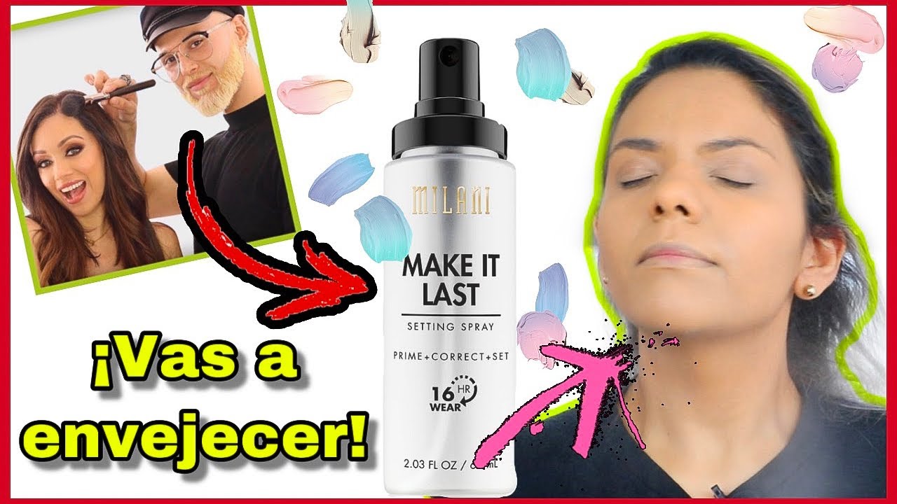 EL MEJOR FIJADOR DE MAQUILLAJE ECONOMICO DE FARMACIA, PARA PIEL GRASA MILANI MAKE IT LAST
